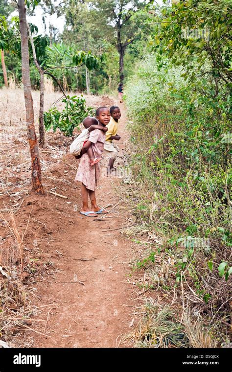 African Orphan Children Near Moashitanzaniaafricafrom Maasai And