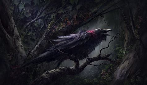 Wallpaper Digital Art Fantasy Art Birds Crow Raven 1920x1117