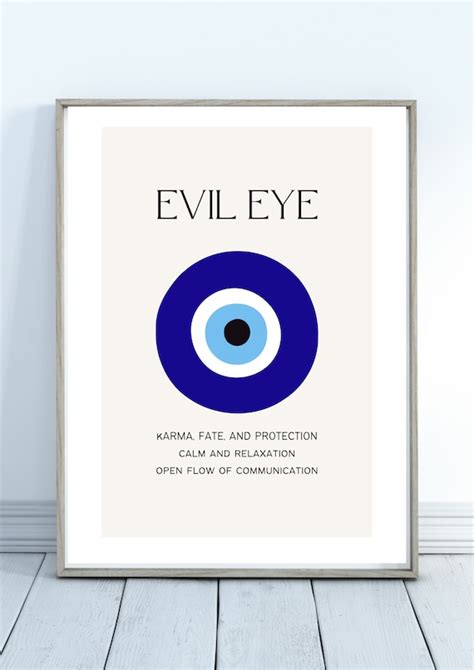 Evil Eye Print Evil Eye Meaning Evil Eye Design Etsy