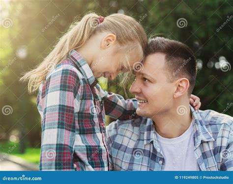 Loving Father And Daughter Embracing Stock Image Image Of Joyful