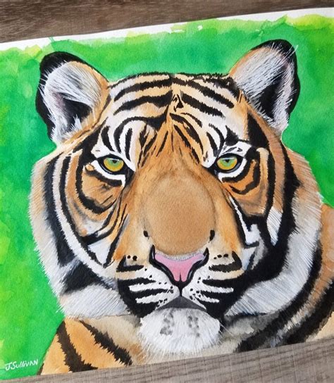 Tiger Art Original Painting By Jessica Sullivan Tiger Art Creepy