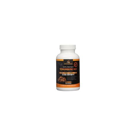 Yohimbine Hcl 90 Capsules Yohimbe Bark Extract Supplement For Men And