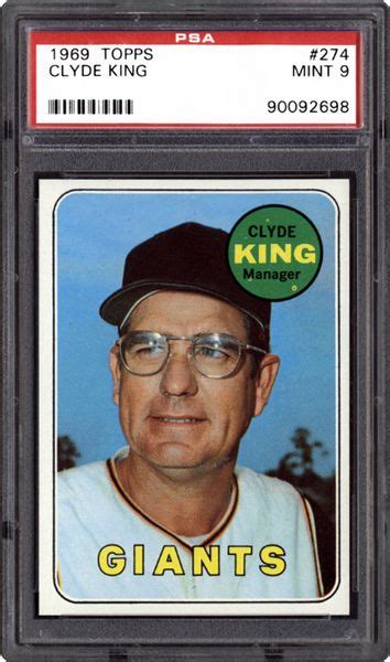 1969 Topps Clyde King Psa Cardfacts