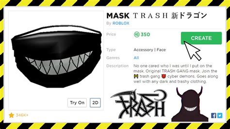 Trash Club Mask Roblox Id