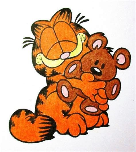 Garfield And Pooky Card Add A Greeting Or Leave Blank Etsy