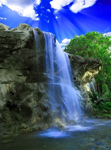 Magical Waterfall Stock Photo By ©nicunickie1 20111561
