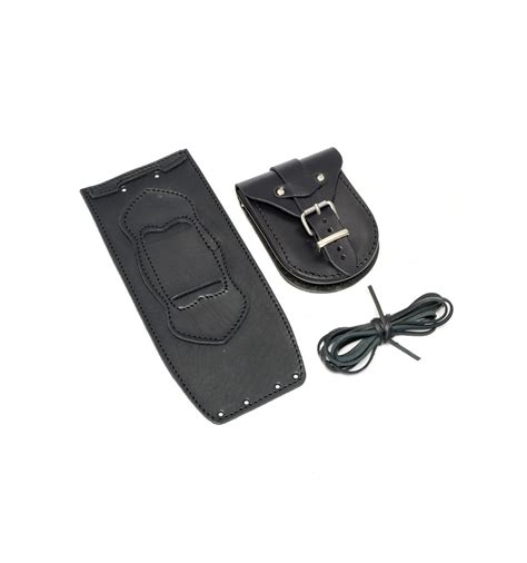 Motorcycle oil gas tank cover panel tool bag strings pu for harley sportster. Harley Davidson Softail / Fat Boy Black Genuine Leather ...
