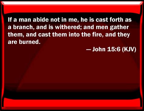 John 156 If A Man Abide Not In Me He Is Cast Forth As A Branch And