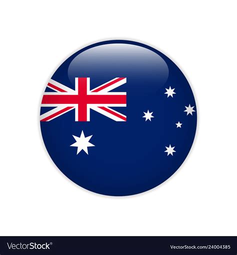 australia flag on button royalty free vector image