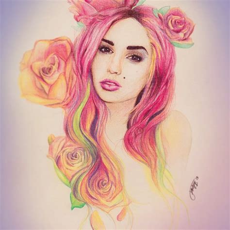 Beautiful Women Color Pencil Drawings By Jennifer