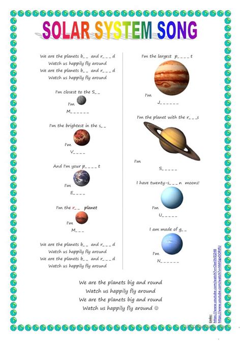 15 Free Esl Planets Worksheets