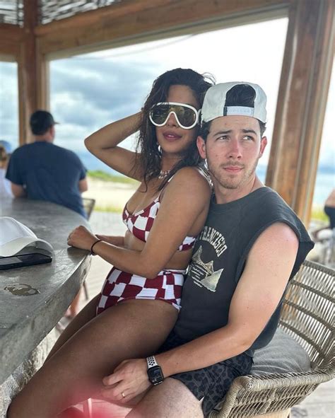 Priyanka Chopra Wears Red Hot Bikini In Sweet Beach Snaps With Nick Jonas Daughter Malti