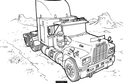 18 Wheeler Coloring Pages Coloring Home