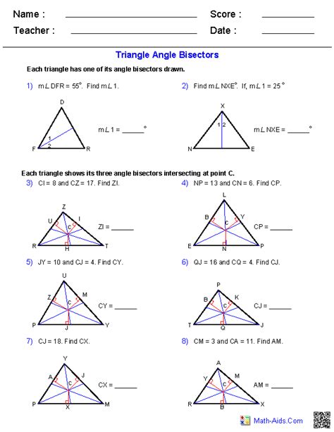 In these worksheets, students review different quadrilateral shapes such as squares, rectangles, trapezoids and rhombuses. Sum Of Interior Angles A Triangle Worksheet Pdf ...