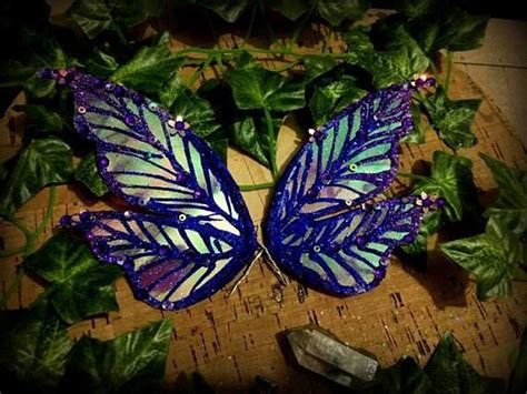 Lovely Blue And Purple Fairy Wings For Dolls Ooak Fairy Wings Purple