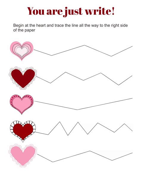 10 Best Valentines Free Printable Cutting Worksheets Preschool Pdf For