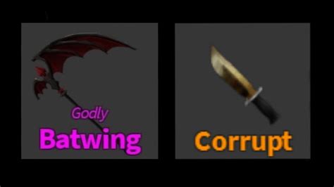 The batwing, originally a nikilis exclusive weapon, now published to the game. Corrupt and Batwing! I Got It For Free! | Murder Mystery 2 ...