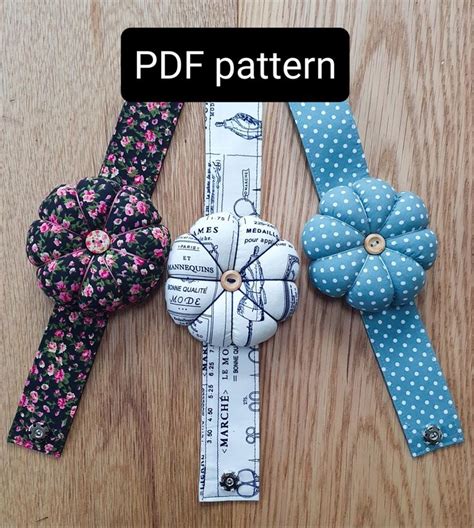 Pdf Wrist Pin Cushion Pattern And Instructions Wrist Pin Cushion
