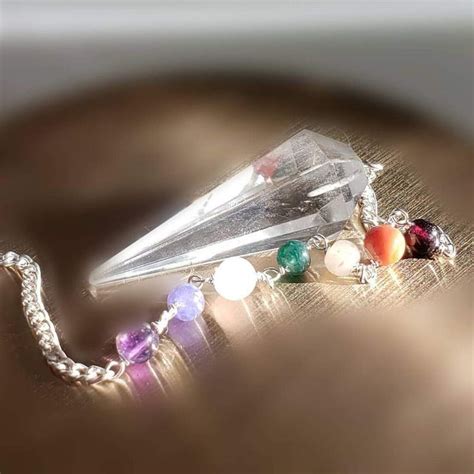Clear Quartz Chakra Pendulum Crystal Healing Reiki Feng Shui Positive