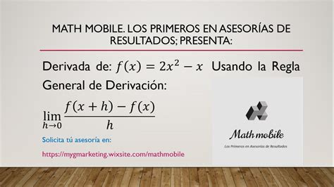 Derivar Fx 2x2 X Por Regla De Los 4 Pasos Youtube