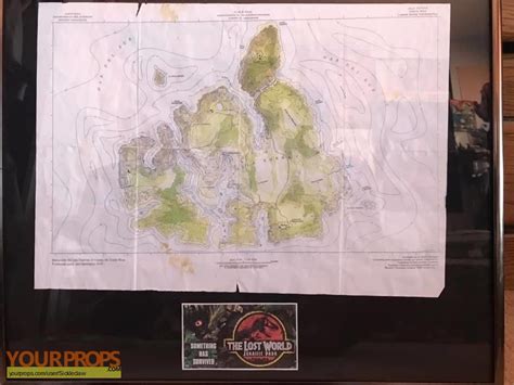 Jurassic Park 3 Isla Sorna Map Original Prod Material