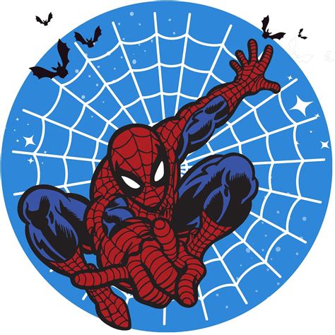 Spiderman Svg Spiderman Vector Spider With Web Svg Etsy