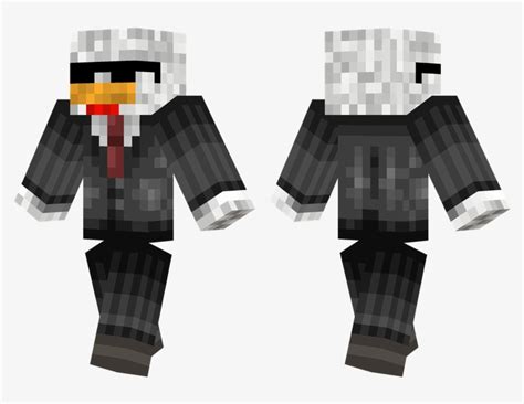 Agent Chicken Chicken In Suit Skin Minecraft Transparent Png
