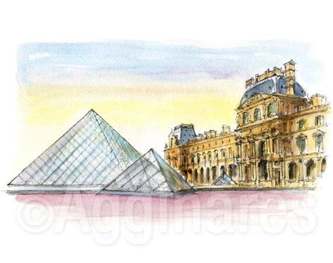Paris France Louvre Museum Europe Travel Fine Art Print From An