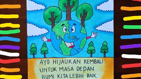 Gambar Poster Pelestarian Lingkungan How To Draw Save The Environment