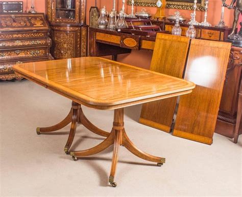William Tillman Regency Dining Table And Ten Hepplewhite Chairs 20th