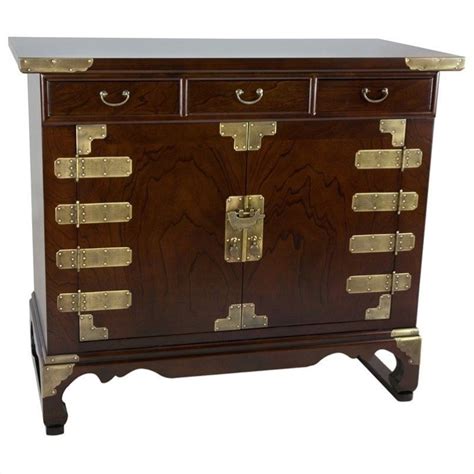 Oriental Furniture Korean Antique Style Small Credenza In Rosewood