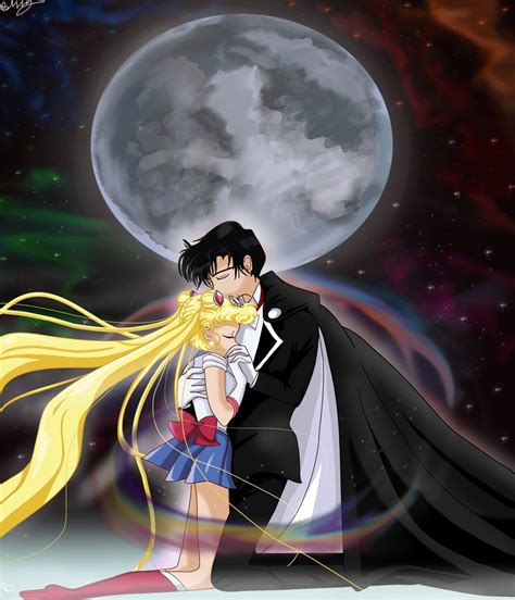Sailor Moon and Tuxedo Mask by sailormuffin on DeviantArt