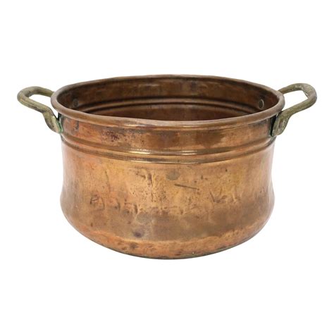 Antique Hammered Copper Pot With Handles Chairish