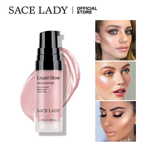 Sace Lady Smooth Highlighter Cream Makeup Face Glitter Cosmetic Liquid