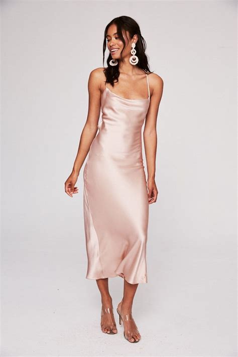 Cash On Delivery Cannot Be Bundled Blush Pink Silk Slip Dress Cowl Neck Bridesmaid Dress Silk