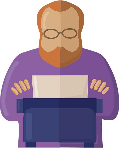 Author Typing Clipart