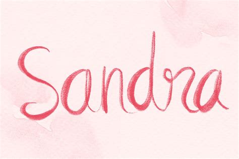Sandra Name Hand Psd Lettering Free Psd Rawpixel