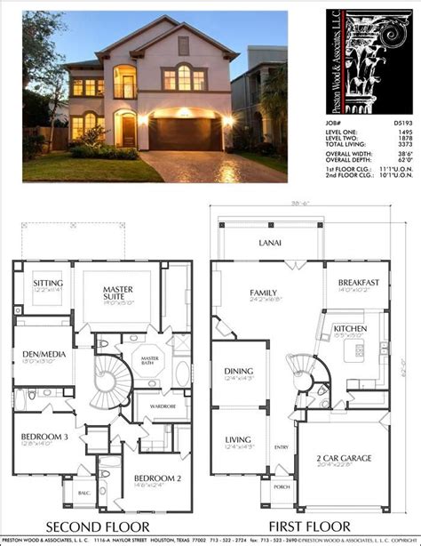Two Story House Plan D5193 House Layout Plans House Blueprints