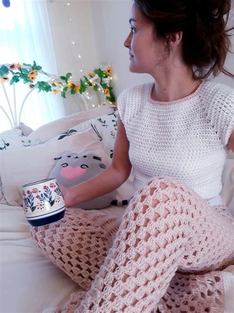Meadowsweet Lounge Pants Pdf Crochet Pattern Instant Etsy Australia