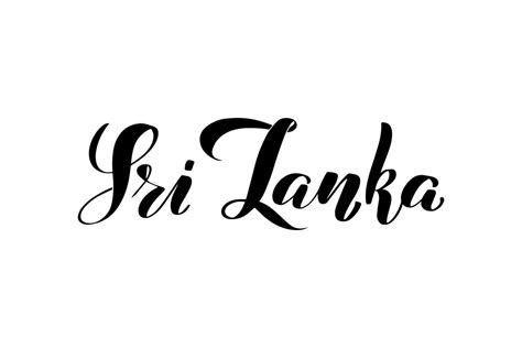 Pincel Inspirador Escrito A Mano Con Letras De Sri Lanka Ilustración