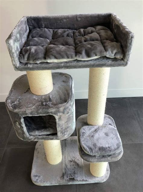 Devon Rex Cat Tree Light Grey Creme Lowest Prices Guaranteed Free Delivery