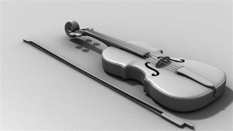 3d model violin stradivarius
