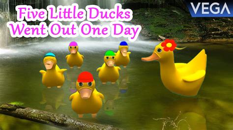 Five Little Ducks Went Out One Day Animation Nursery Rhyme For