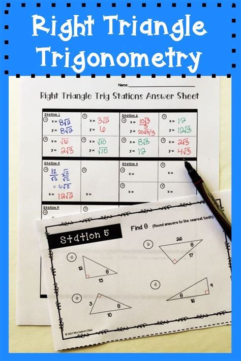 Right Triangle Trig Stations Activity Station Activities Right