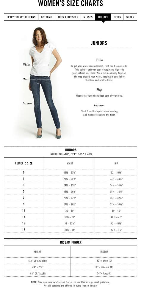 Levis Size Chart Jeans