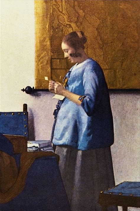 Johannes Vermeers Woman Reading A Letter Johannes Vermeer Delft