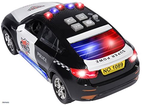 Memtes Electric Police Car Toy For Kids With Flashing Lights And Sirens