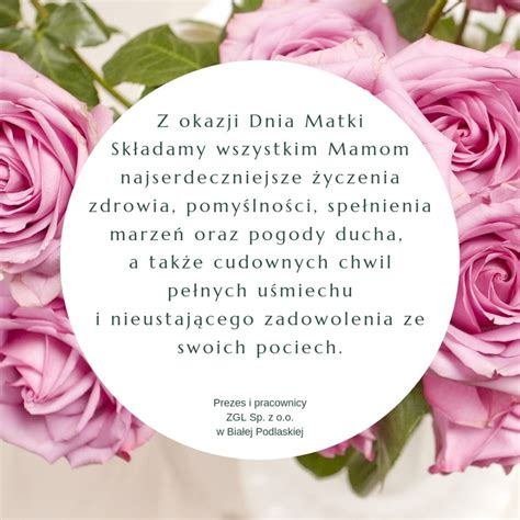 Pamiętaj, aby tego dnia złożyć życzenia swojej mamie. Życzenia na Dzień Matki - Aktualności - Zakład Gospodarki ...