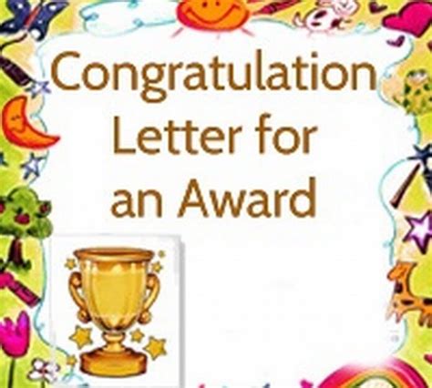 Congratulation Letter For Award Samples Templates Dow