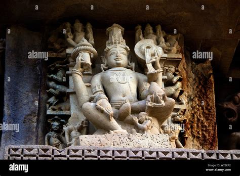 Beautifully Carved Stone Sculpture At Chaturbhuj Temple Khajuraho
